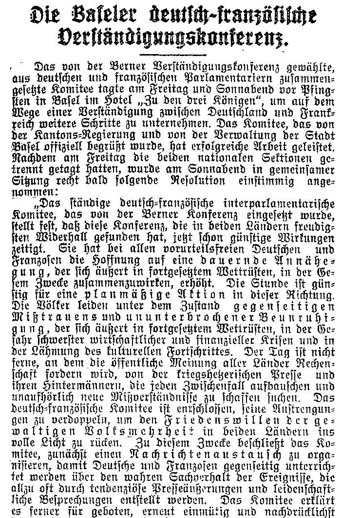 Ausschnitt des Berichts zur Konferenz im »Lübecker Volksboten« vom 2. Juni 1914.